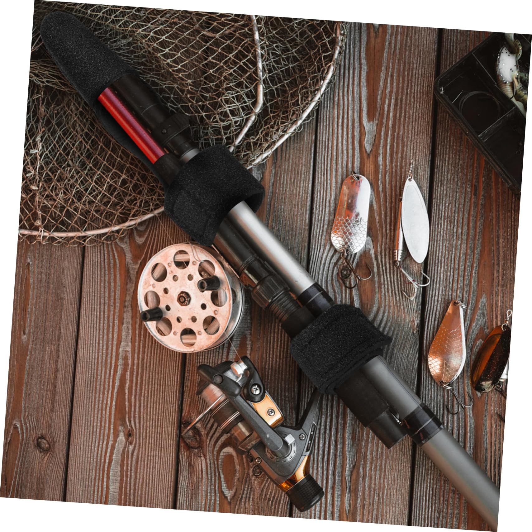 YARNOW 2 Pièces étui de Protection pour Canne à pêche équipement Plongee matériel de plongée enveloppe de Canne à Poisson Sangles de Canne à Poisson Coque de Protection mitaine élasticité