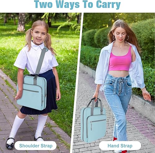 Miniatura 5 de Carpeta escolar con cremallera, carpeta escolar de 3 anillos de 2 pulgadas, carpeta de capacidad para 500 hojas con cremallera para niñas y niños,