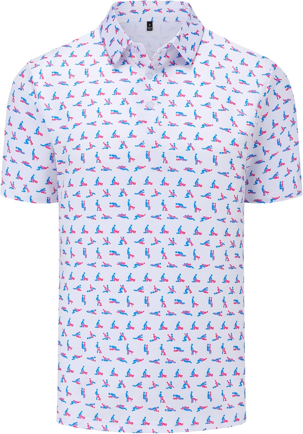 Mens Golf Polo Shirts Short Sleeve Dry Fit Print Performance Moisture Wicking Casual Funny Golf Polo Shirts for Men - Image 2