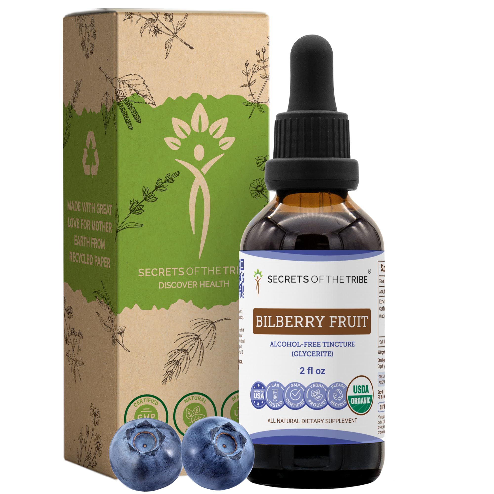Μυστικά της Φυλής Bilberry Φρούτα USDA Organic