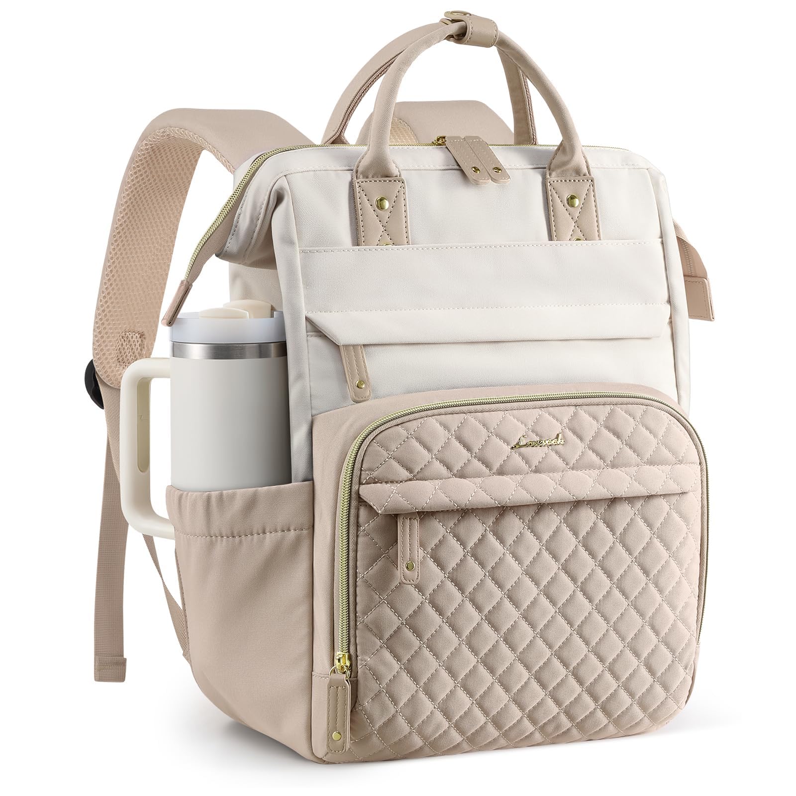 LOVEVOOK Laptop Backpack Women Quilted Teacher Nurse Work Backpack Purse