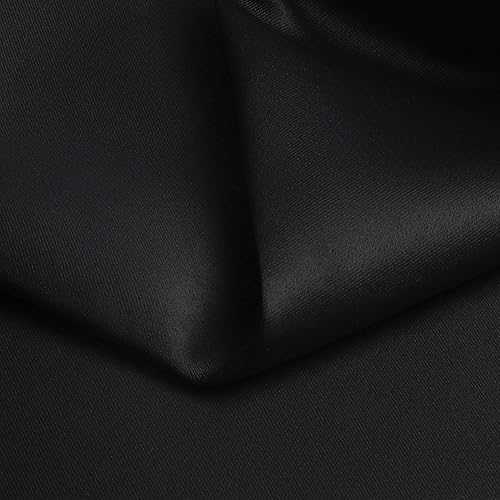 Miniatura 4 de 2 paneles de cortinas opacas con aislamiento térmico para cocina con bolsillo para barra (negro, 26 pulgadas de ancho por 36 pulgadas de largo)