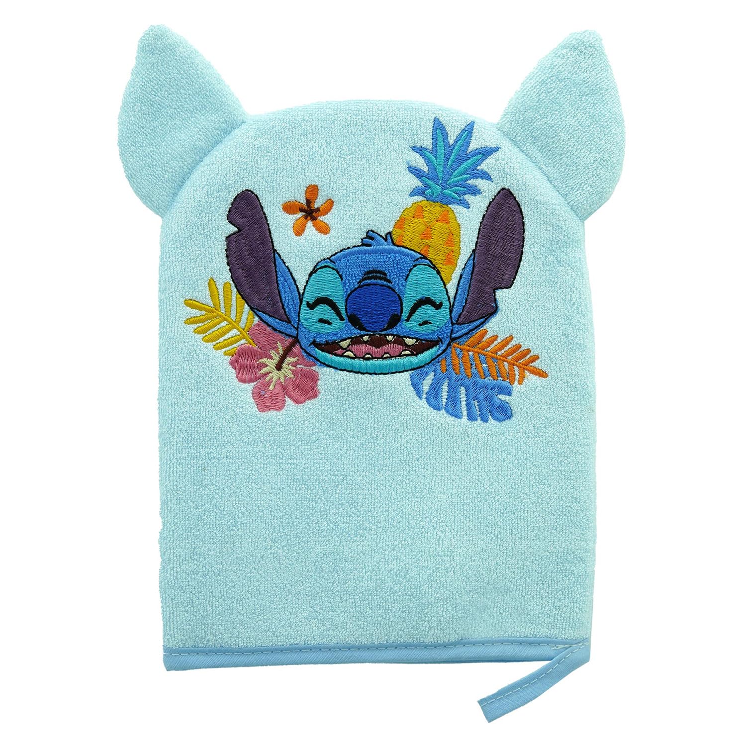 Disney Baby - Gant de Toilette Bébé Enfant Stitch - Gant Douceur Bain, Douche Ultra Doux - Broderie Lilo & Stitch - Adapté pour Corps, Visage - Debarbouillette - Accessoire Hygiène Douche Lavable