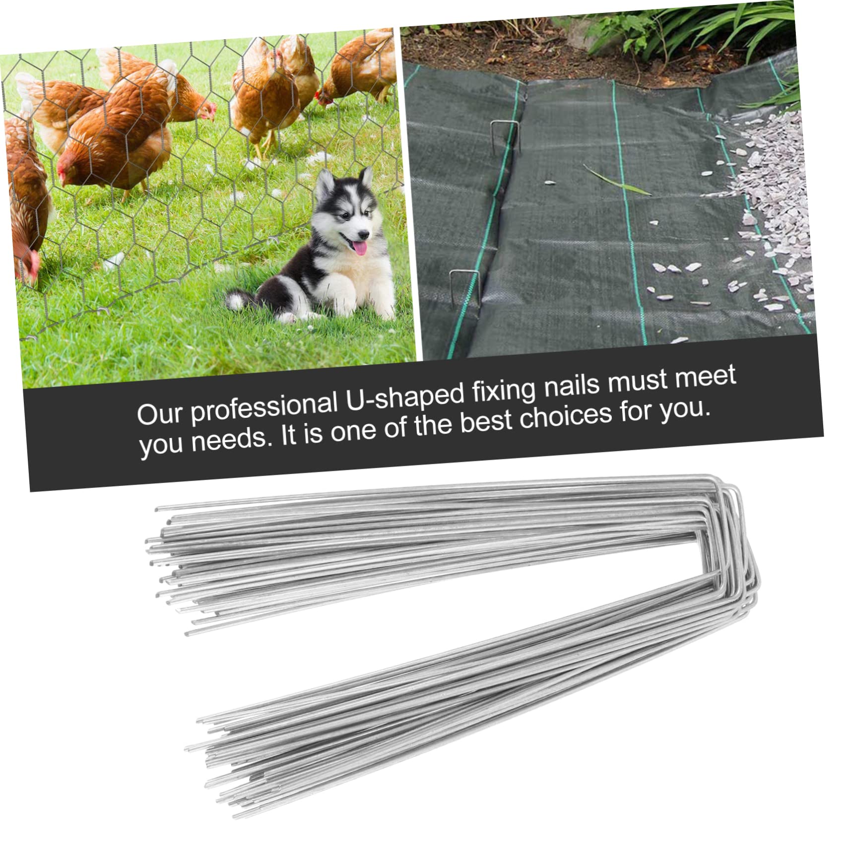100pezzi U-shaped Lawn Turf Pegs Chiodi Per Giardinaggio Fissaggio Tappeti Erbosi Strumento Per Resistente e Facile Usare