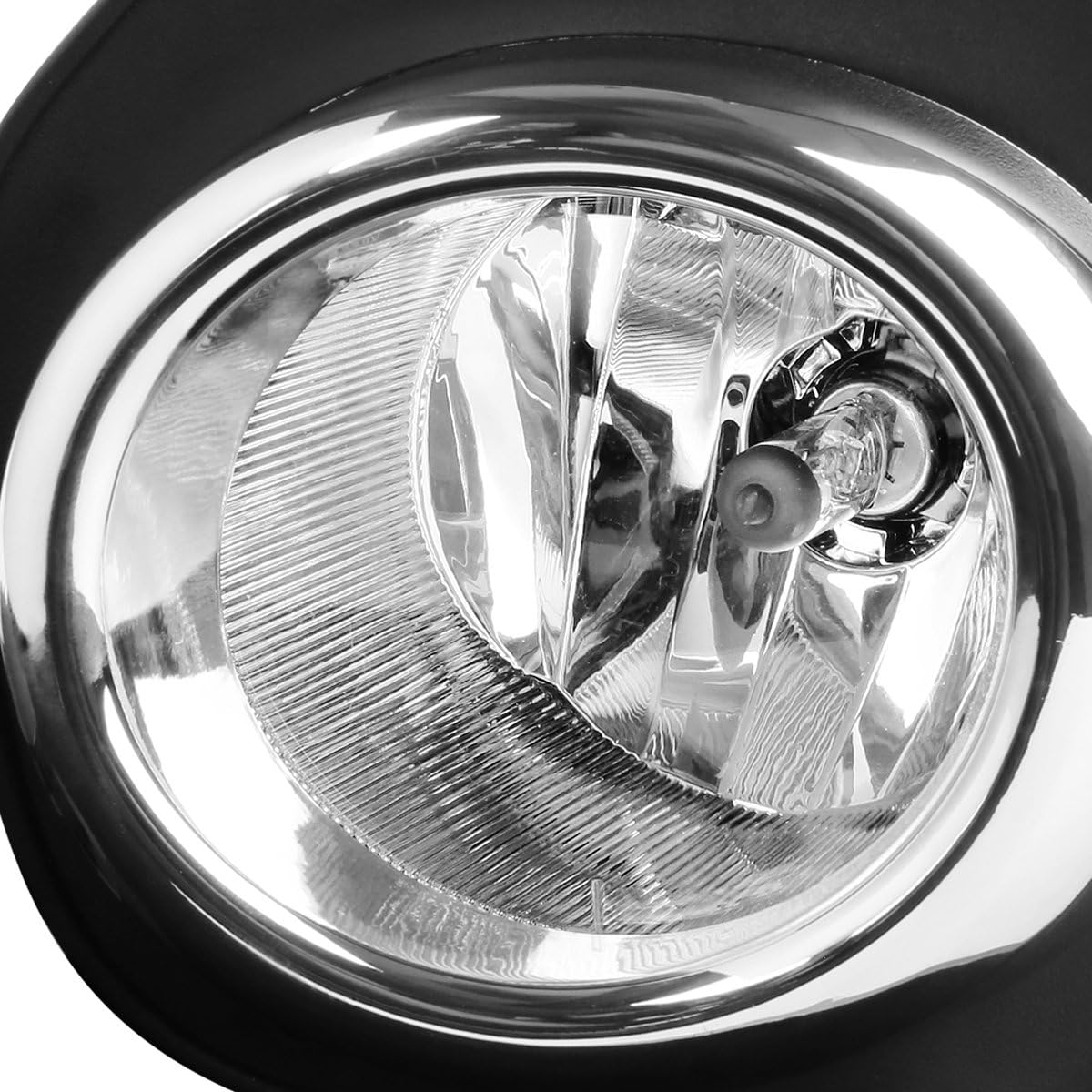 Auto Dynasty Fog Lights Assembly Compatible with 2015-2016 Yaris Hatchback Front Bumper Driving Fog Lamps w/Switch and Bezel, Driver and Passenger Side, Clear Lens