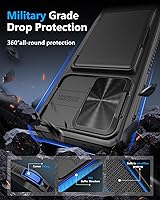 Vista 5 de ATATOO for Samsung Galaxy S25 FE Case Wallet, Built-in Card Holder (3-5 Cards) [RFID Blocking] & Slide Camera Cover, Military Grade Protection