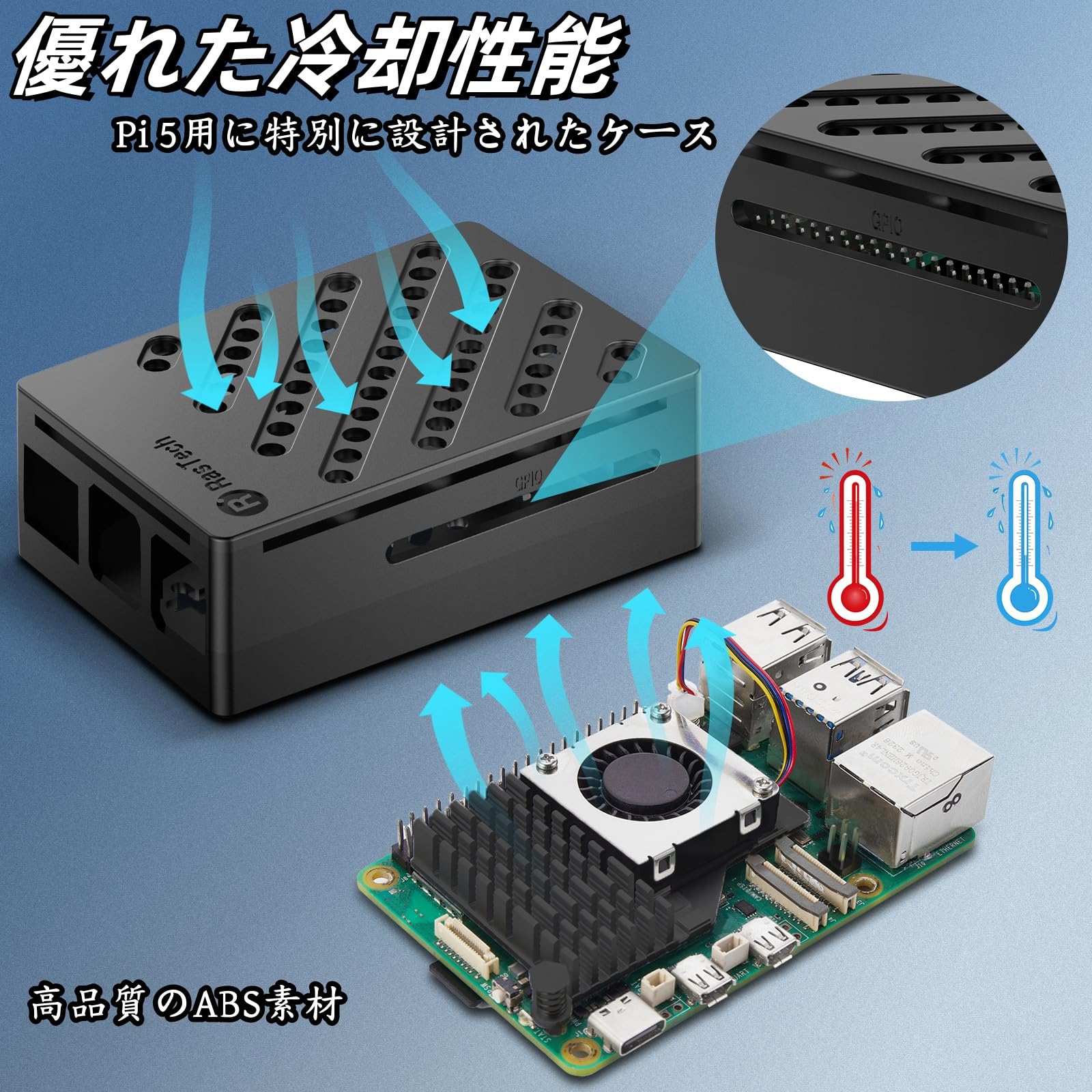Amazon.co.jp: RasTech for Raspberry Pi5 8GB Kit 技適済み