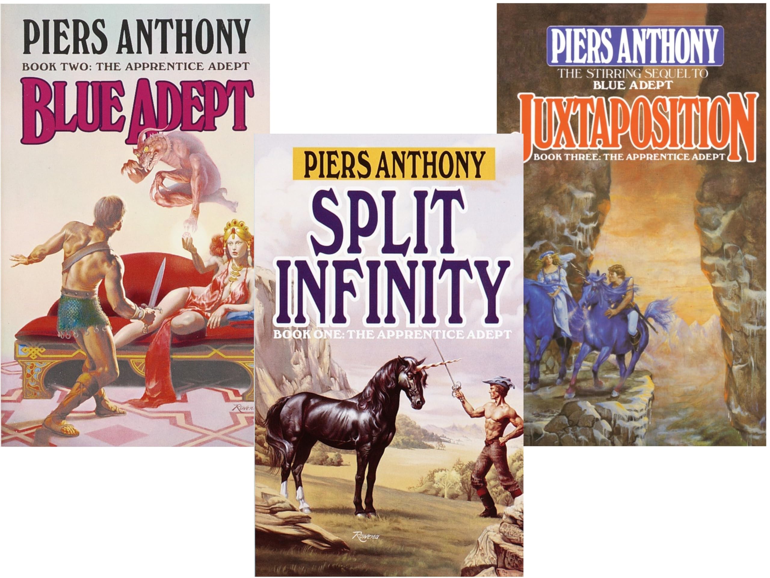 The Apprentice Adept 3 Book Set - Book One: Split Infinity - Book Two: Blue Adept - Book Three: Juxtaposition