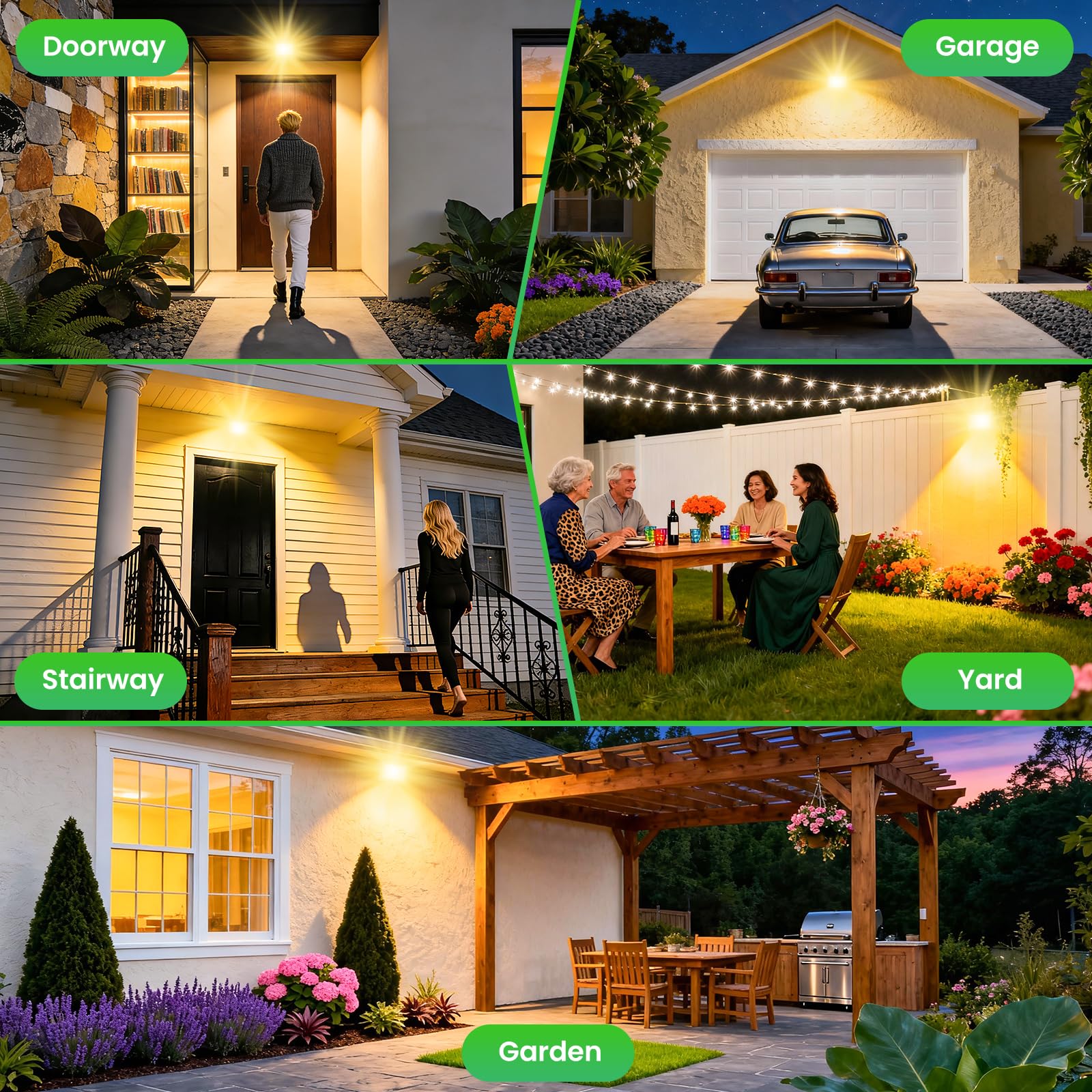 CLY LED Strahler mit Bewegungsmelder Außen 50W 4700LM Super Hell 2700K Warm Weiß LED Fluter IP66 Wasserdicht Außenstrahler Helligkeit Einstellbar Scheinwerfer für Garten Garage Hof Hinterhof