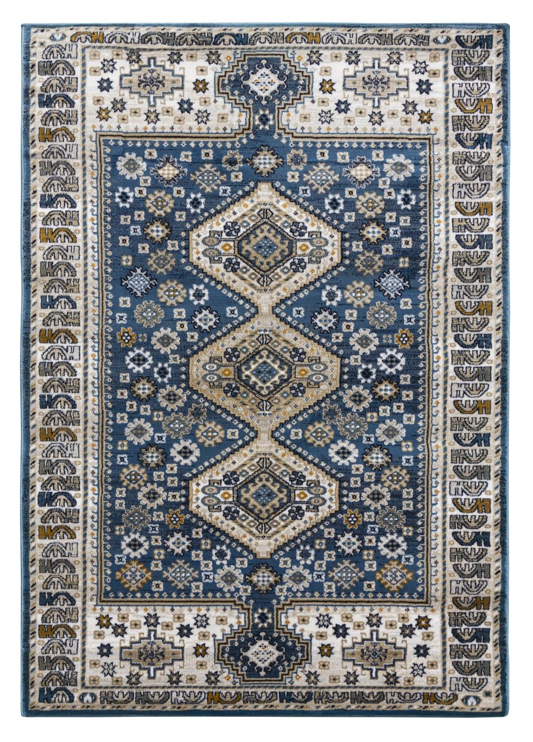 SrS Rugs® Impulse - Area Rug for Living Room, Bedroom, Hallway Runner Rug - Abstract Geometric Design - Provides Home with Comfort and Warmth (Katana Blue, 60cm x 110cm) — image 1