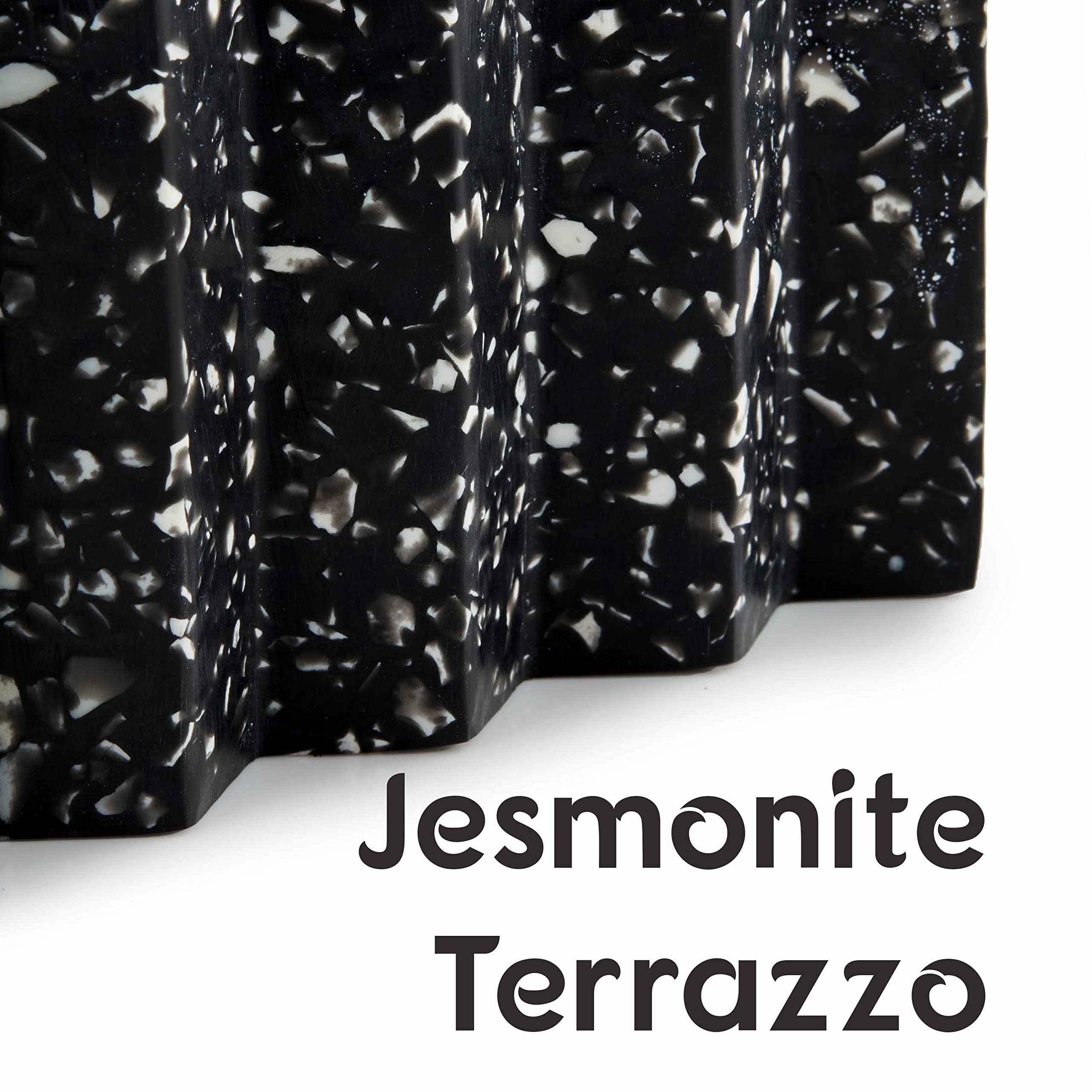Tapeera Zig Zag Terrazzo Stone Soap Dish for Bathroom Sink, Concrete Soap Saver for Bar Soap Holder for Shower, Sponge Holder - Image 3