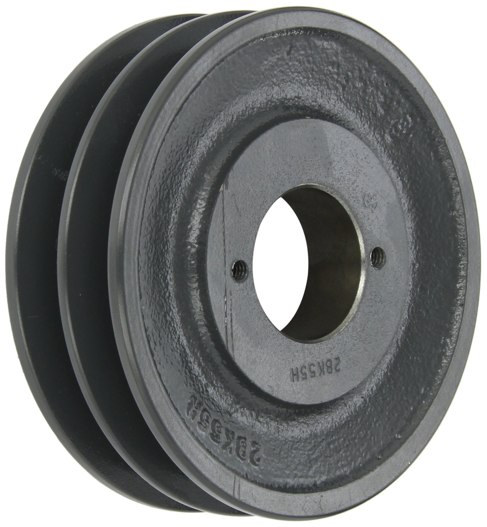 Browning 2BK55H Bushed Classical Gripbelt Sheave, 4L or A, 5L or B Belt, 2 Grooves, Uses H Bushing