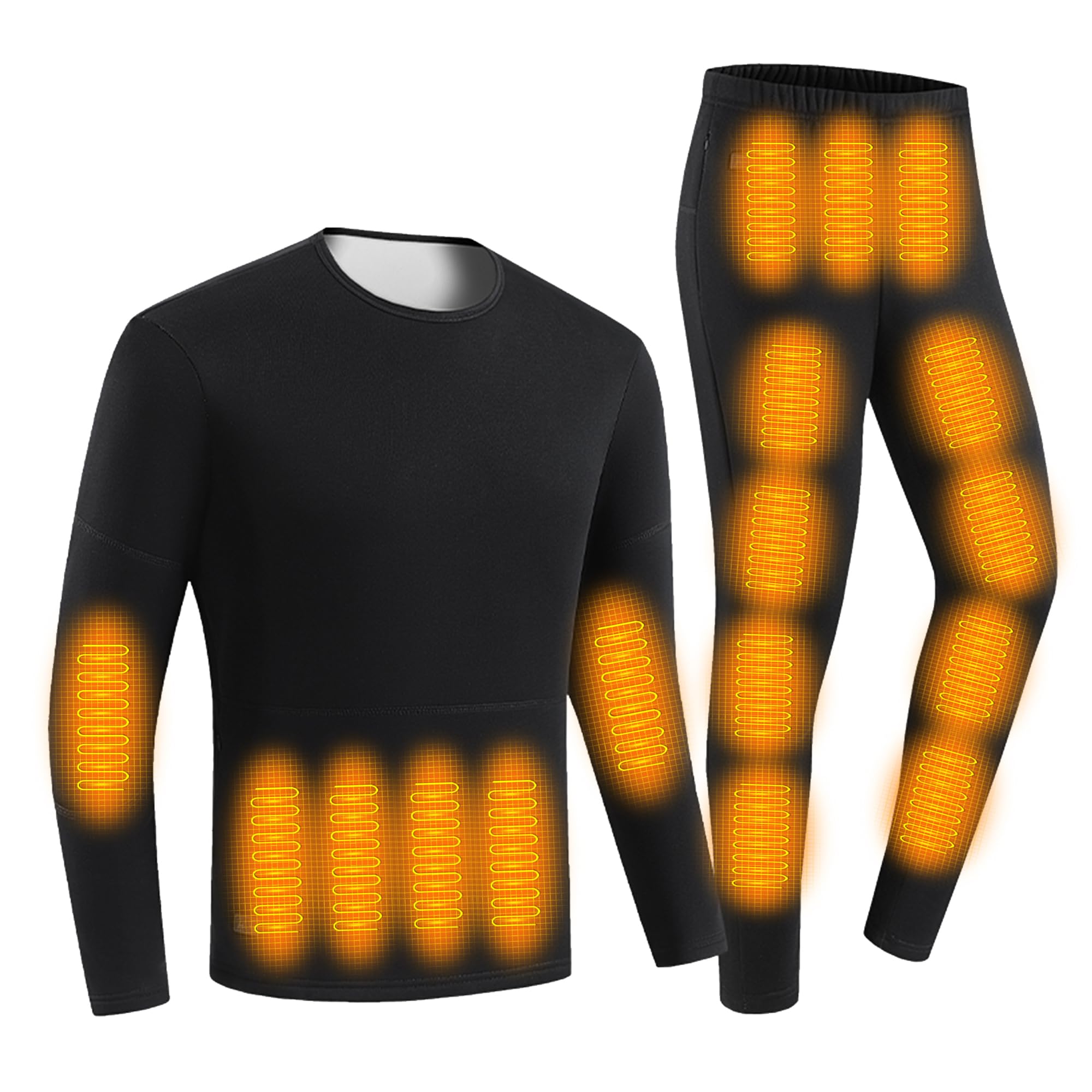 Ropa Interior Calefactable: Camisas Y Pantalones, Conjunto De Calzoncillos Largos Térmicos Eléctricos para Hombre con Control Dual para Caza Y Motocicleta