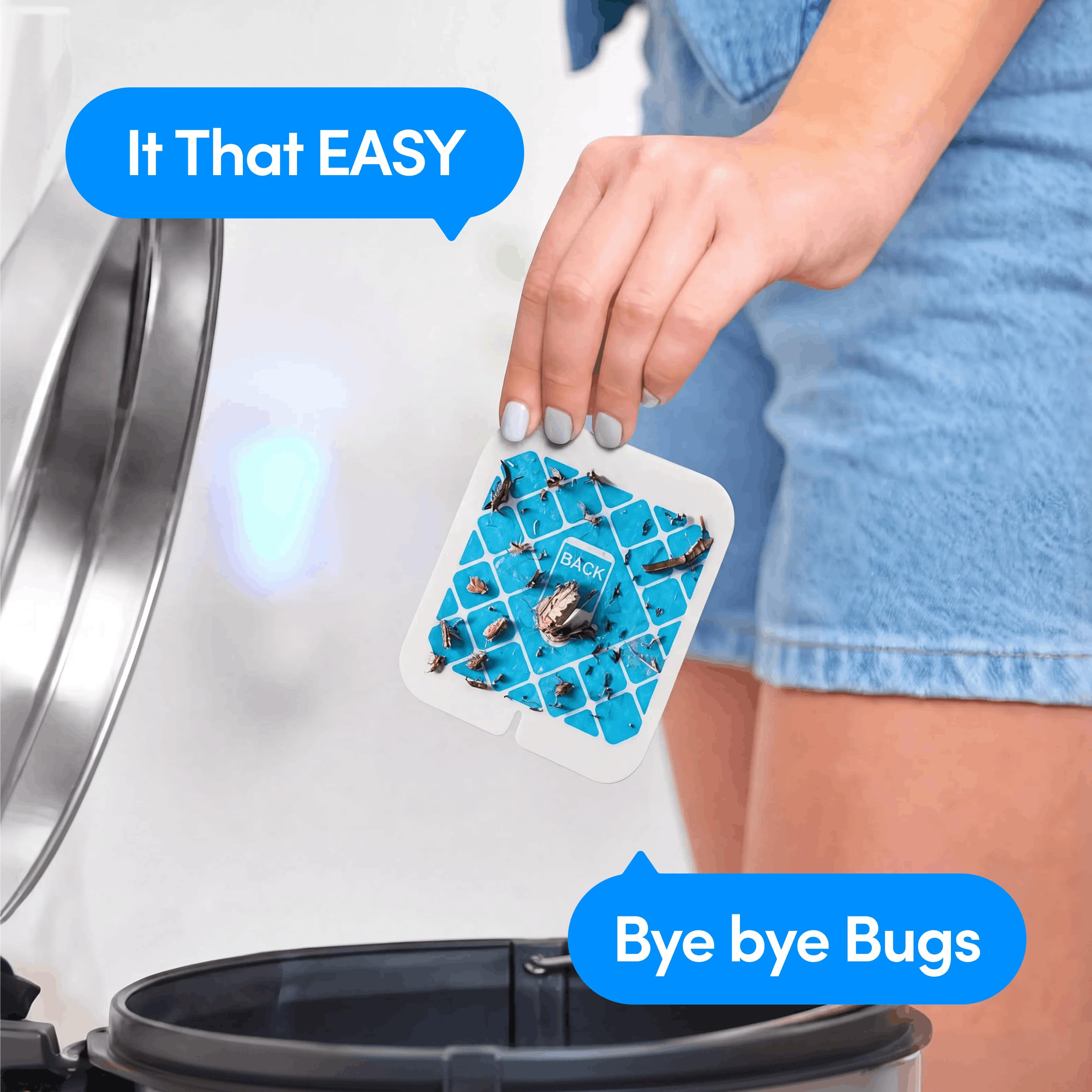 Shieldeck Trampa inteligente para insectos voladores UV para interiores (1 dispositivo + 5 almohadillas de pegamento) – Trampas para mosquitos para casa interior, trampa para moscas interiores, luz de