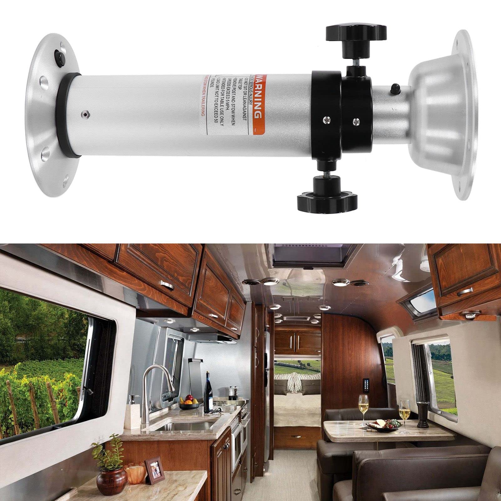 Gamba del tavolo rimovibile Gambe di supporto regolabili in lega di alluminio 4altezze del gradino Gamba del tavolo multifunzionale pieghevole telescopica per camper,yacht,camper,ponte di casa,terazza