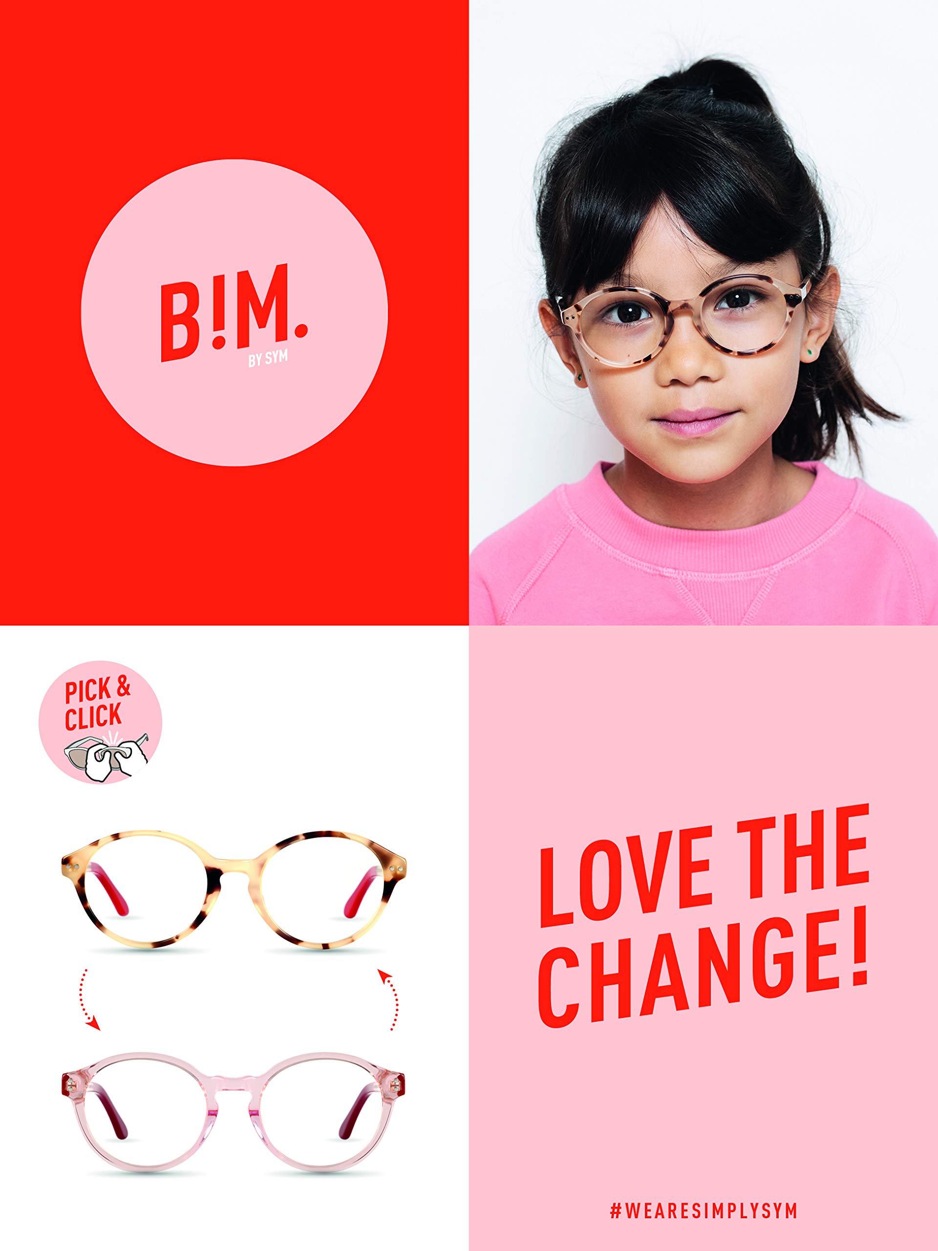 Gafas infantiles con protección contra la luz azul, sin graduación, protección UV400, unisex, para niños y niñas, lentes intercambiables, material robusto, modelo Tiger