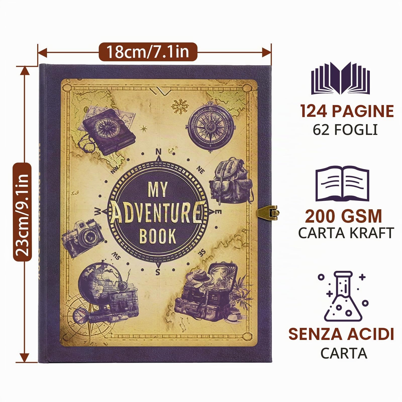 My Adventure Book Album fotografico(Viaggio blu)