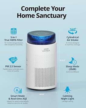 Coway Airmega AP-1512HH & Airmega 100 True HEPA Air Purifiers with Auto Mode
