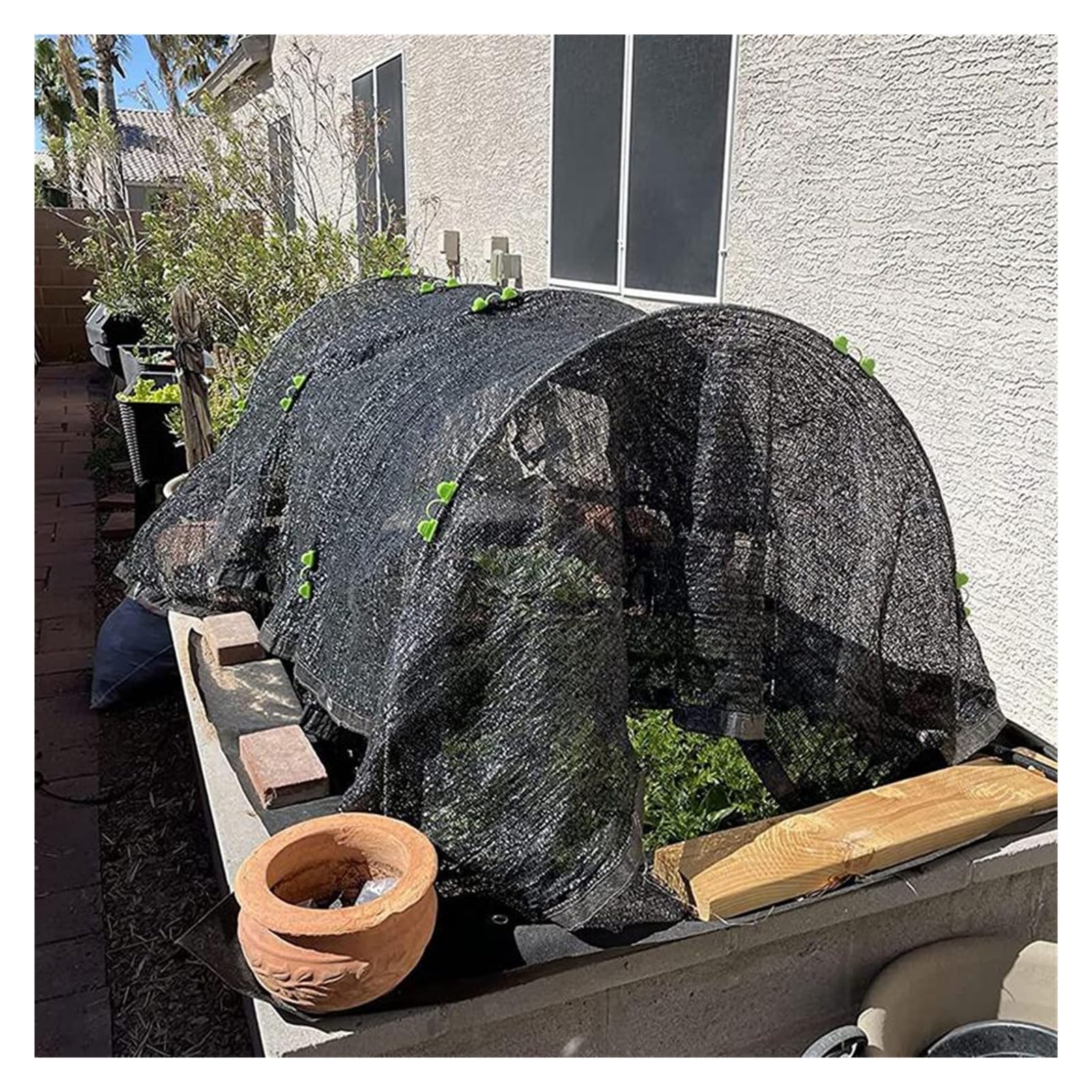 Archi per Serra Orto Cerchi da Giardino Letti rialzati Serra in Fibra di Vetro Giardinaggio Telaio di Supporto Tunnel for Serra for piantine Coltivazione Kit di Rete Portatile(30pcs 10pcs)