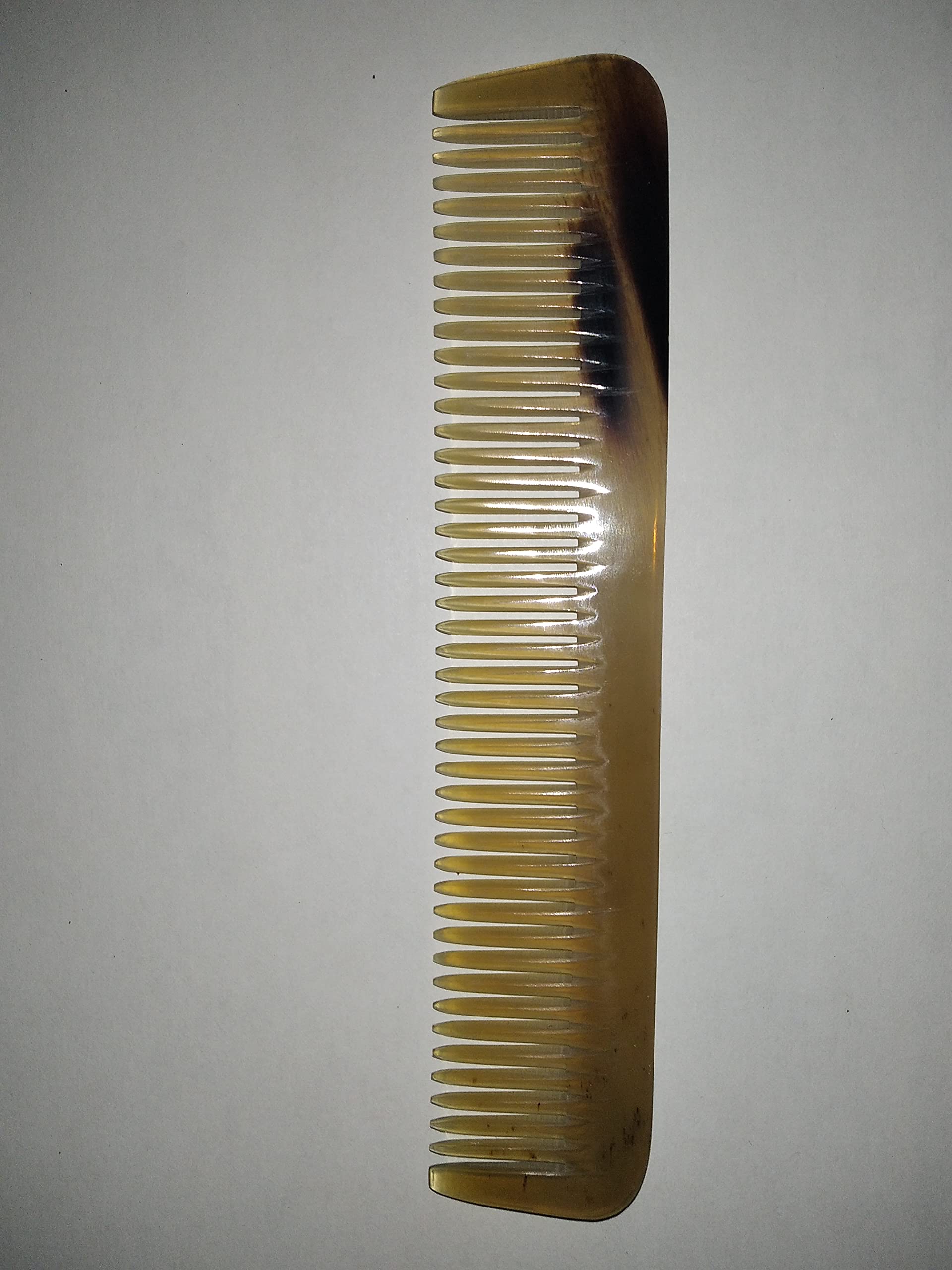 Peigne en Corne Naturelle – Démêloir à Grandes Dents 17 cm