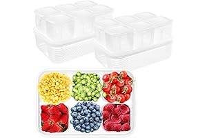 Home Salad Bar Containers for Fridge Food Storage