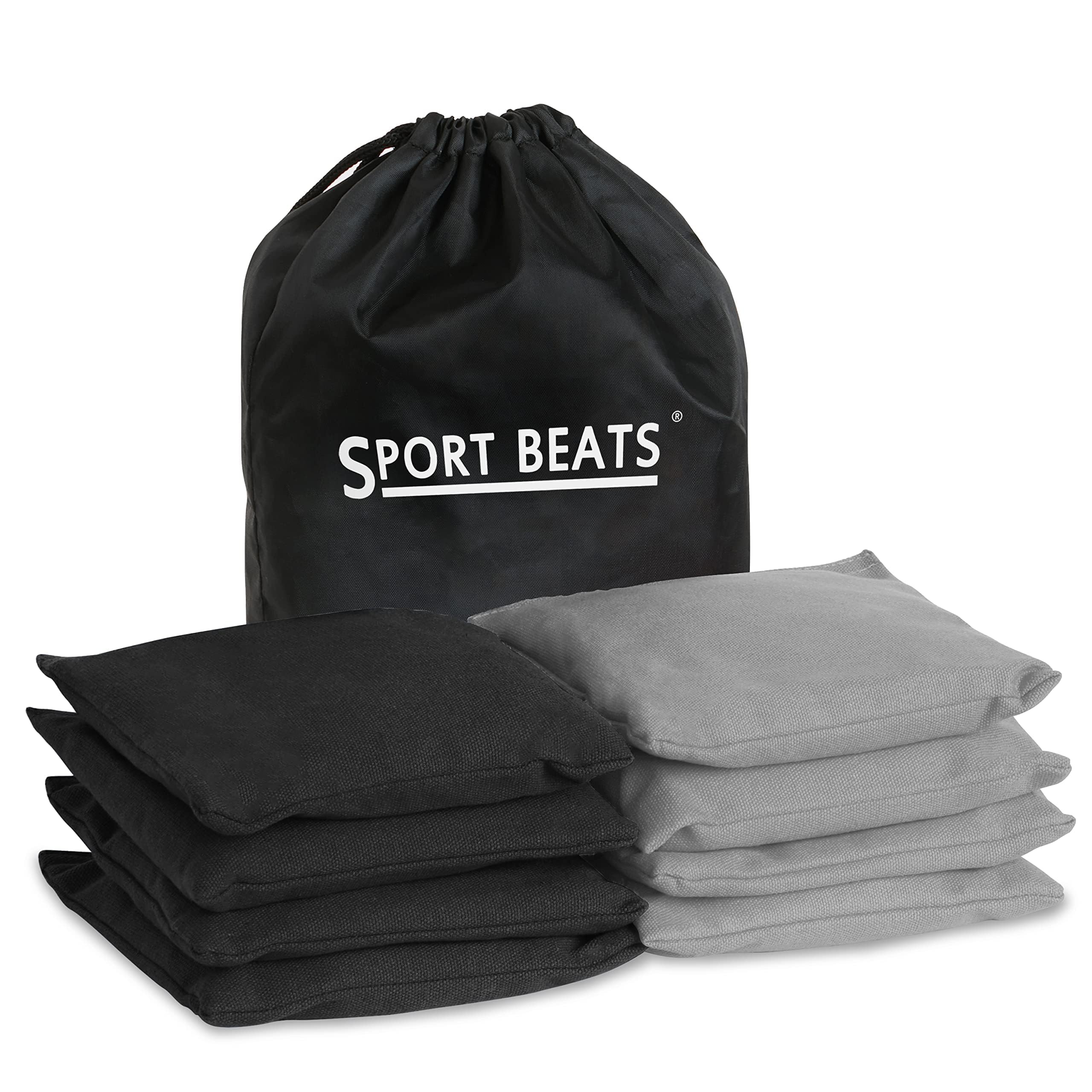SPORT BEATS Cornhole Bags Set of 8 - Regulation 6"x6" 14-16 oz