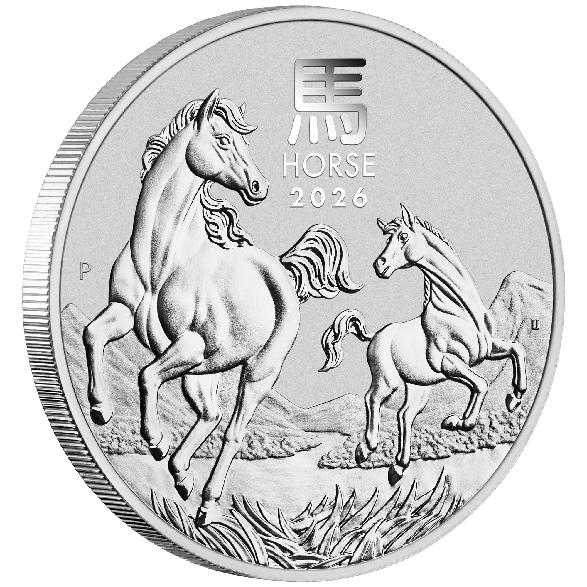 Silbermünze Lunar III Pferd 2026 | Feinsilber 999,9 | Wahlweise 1 oz oder 1/2 oz | In Münzkapsel & schwarzem Etui | Inkl. Grußkarte und Echtheitsgarantie (1/2oz Silbermünze)