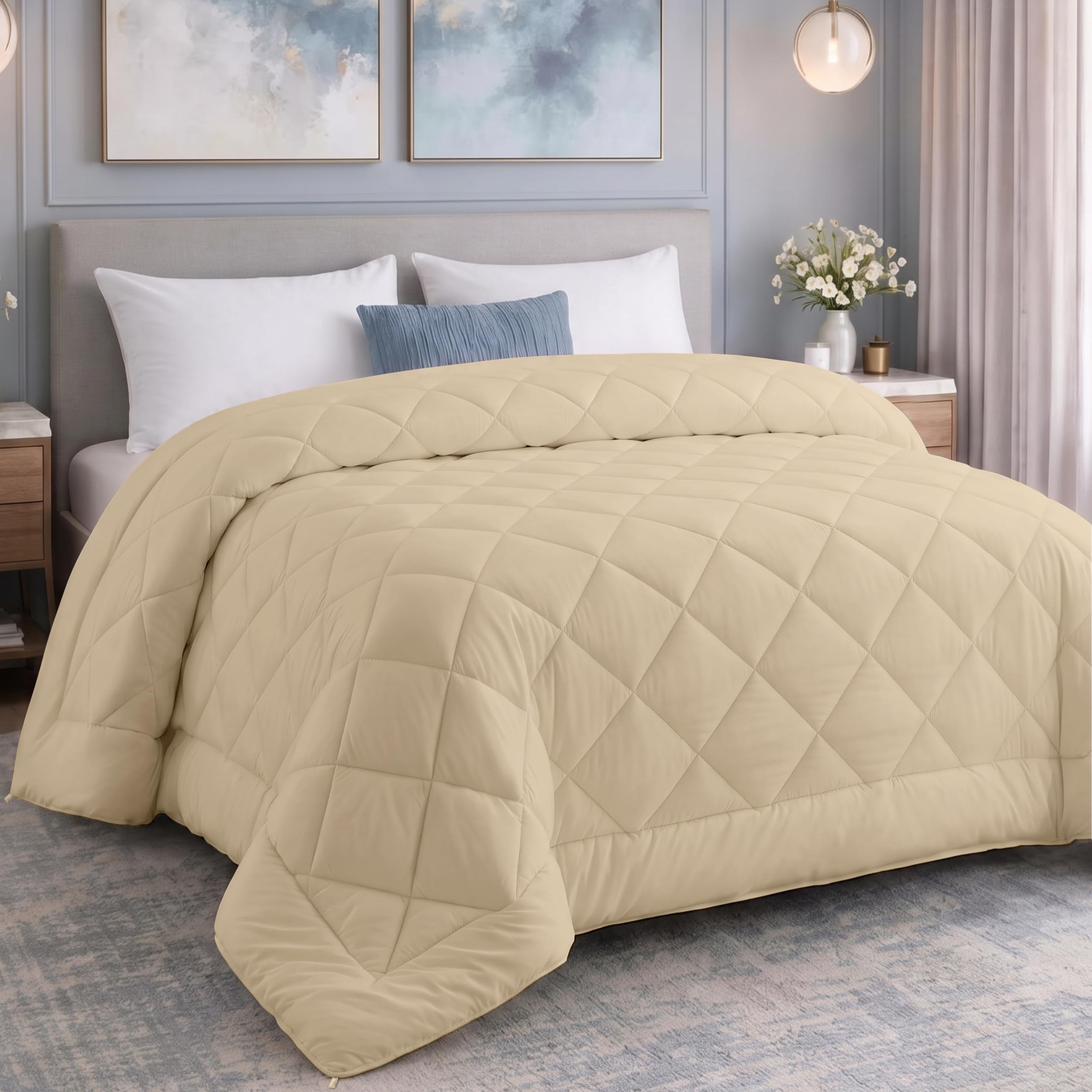 Utopia Bedding Summer Double Duvet, 200x200 cm, Beige