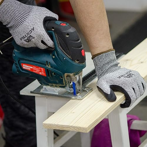 Miniatura 5 de Guantes de trabajo de seguridad resistentes a cortes de nivel 5, 6 pares