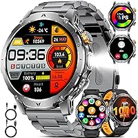LIGE 1000 mAh Smartwatch Uomo,1.7" Smart Watch Militare con 100+ Modalità Sportive,IP68 Impermeabile,Chiamata Bluetooth,Frequenza Cardiaca