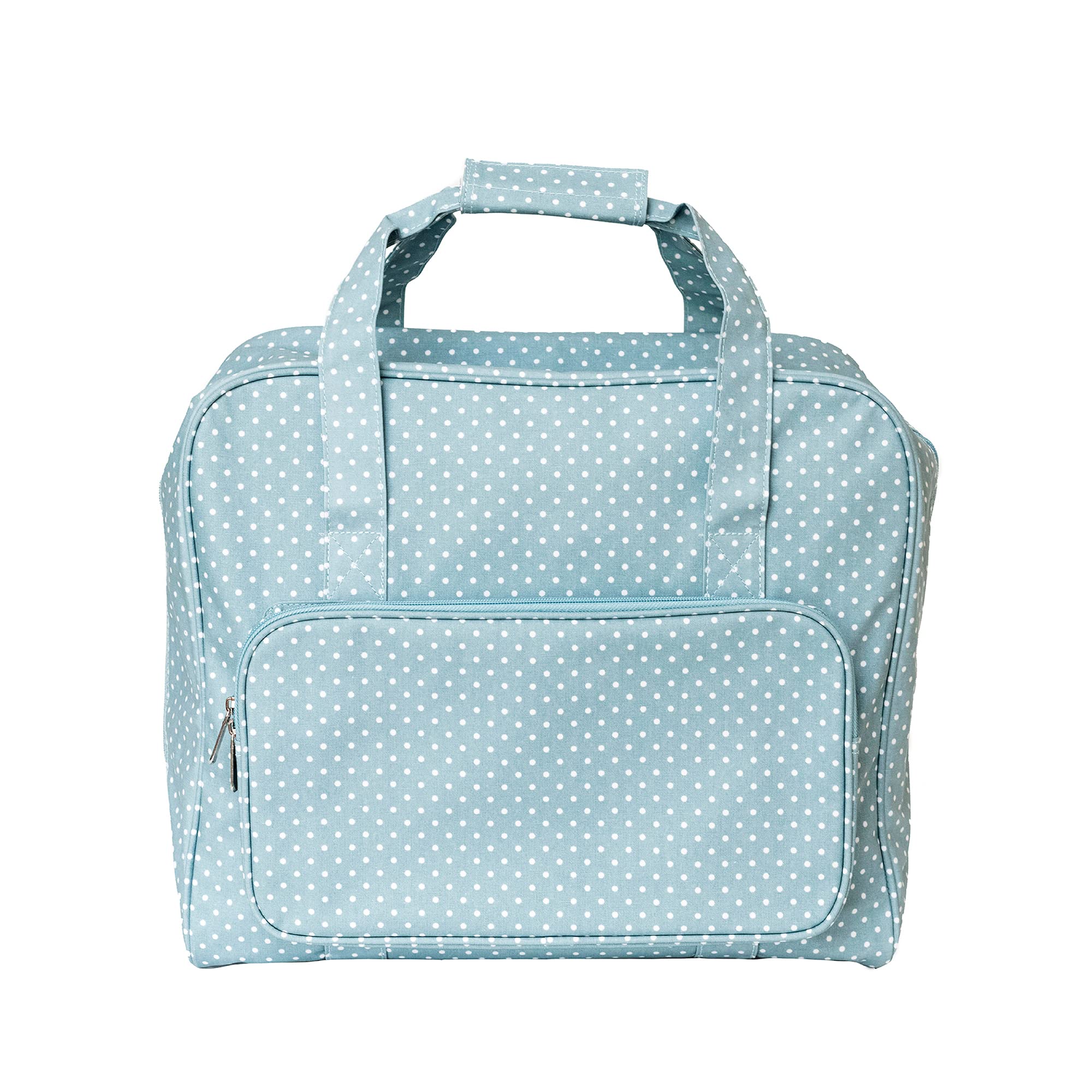 KORBOND Sewing Machine Bag - Tiny Dots Design - Fits Domestic Sewing Machine - Reinforced Base - Wipe Clean Fabric
