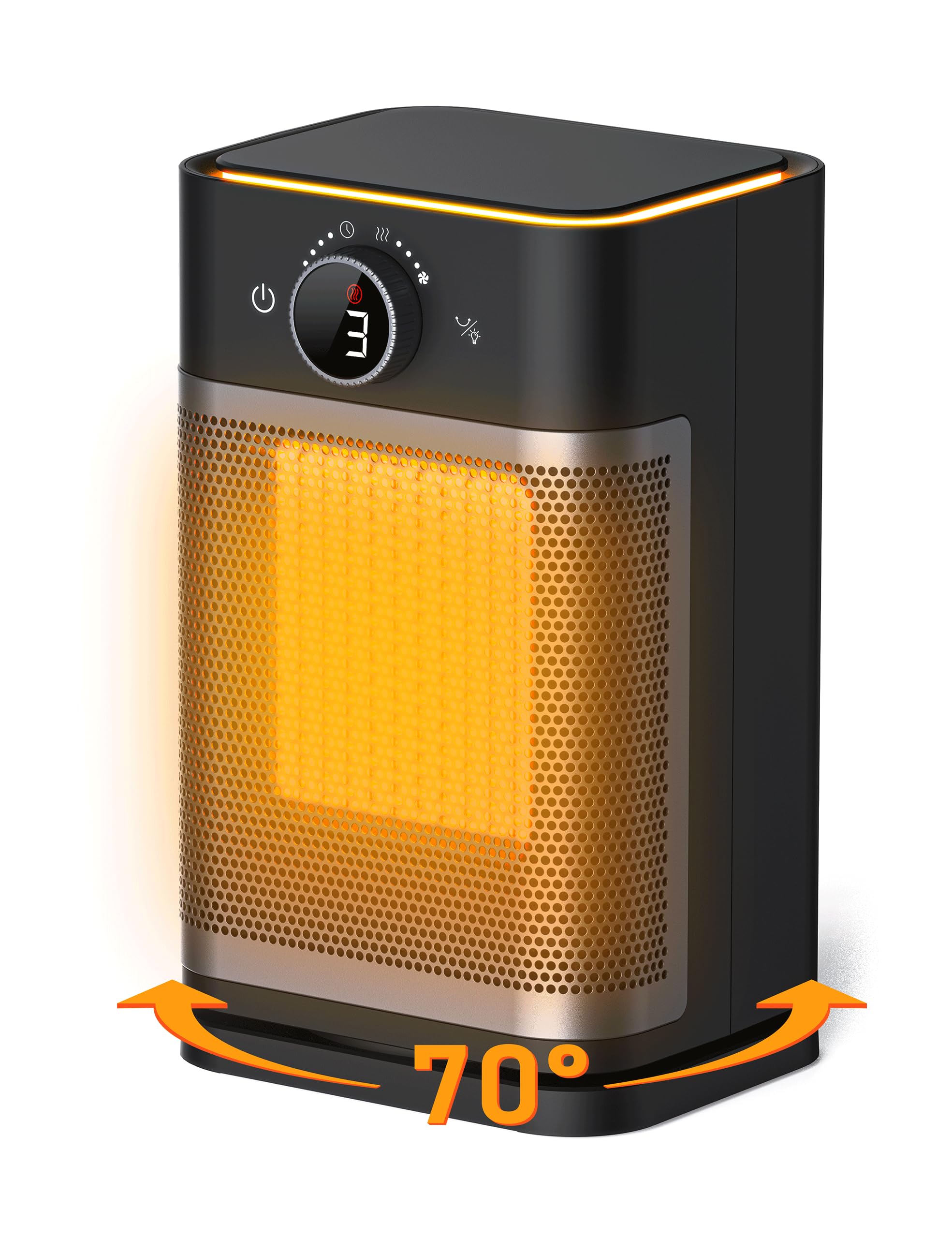 Aehaemo Space Heater 1400W Portable Electric Heaters for Indoor Use PTC Heater for Office Living Room Yoga Room