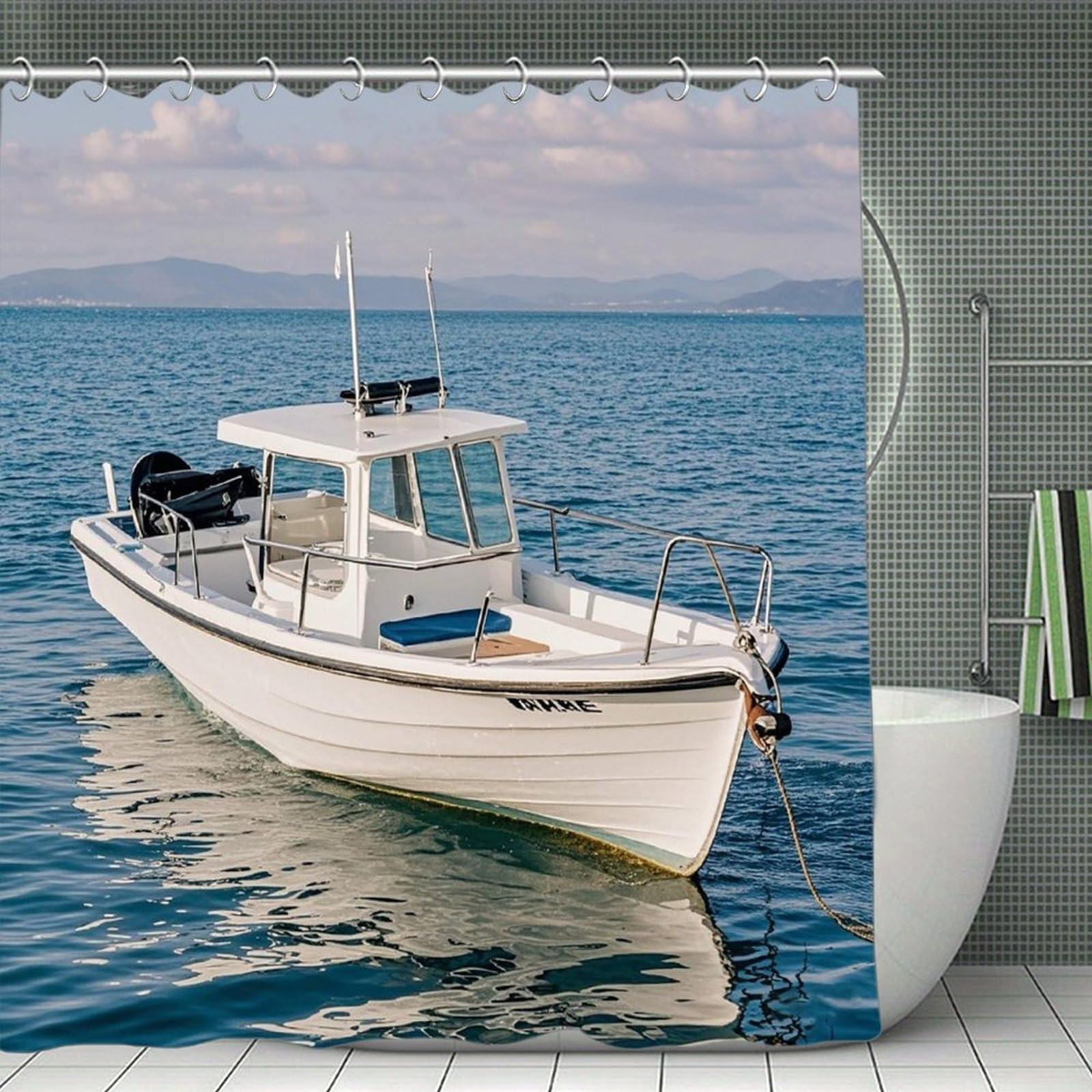 FekiLoot Vintage Aloha Tiki Pattern Shower Curtain with Hooks Modern Farmhouse Bathroom Curtain Waterproof Cloth Bath Curtains Cute Washable Blackout Privacy Curtains for Bathroom Bathtub 70.8"x70.8"
