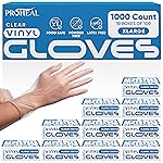 Vinyl Disposable Gloves X Large - 1000 Count Case Clear Food Safe Cooking and Household Cleaning Gloves - Powder Free and Latex Free Kitchen Glove for Meal Prep and Food Service