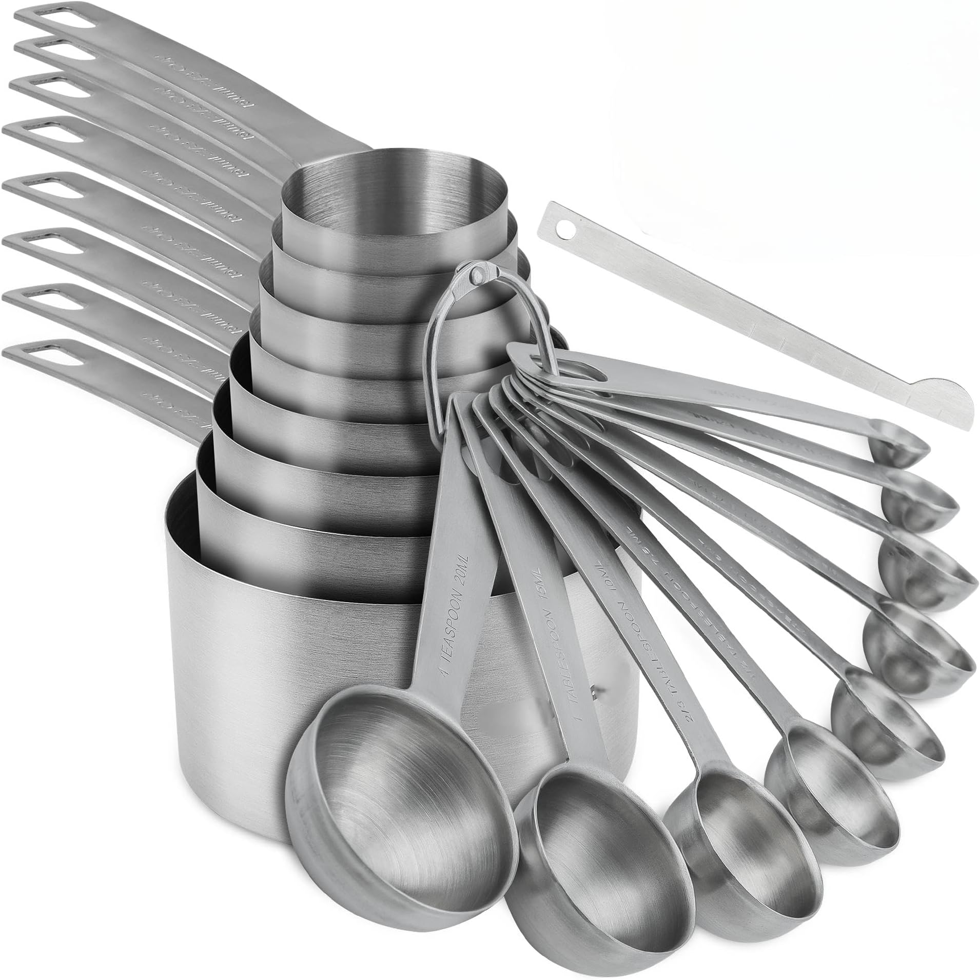 Amazon.com: Measuring Cups and Spoons Set, Stainless Steel Measuring ...