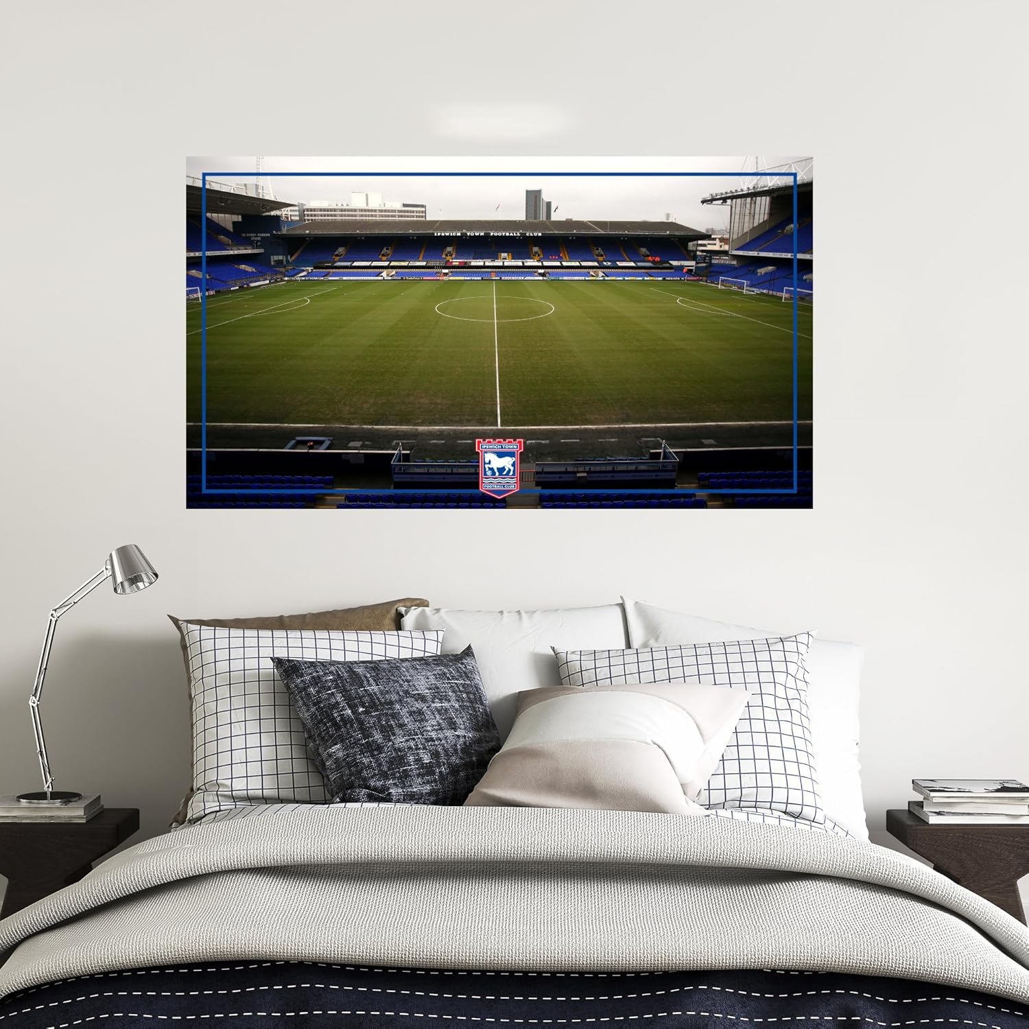 Beautiful Game Ipswich Town Football Club Official Portman Road Stadium Wall Mural Sticker (90Cm X 45Cm)
