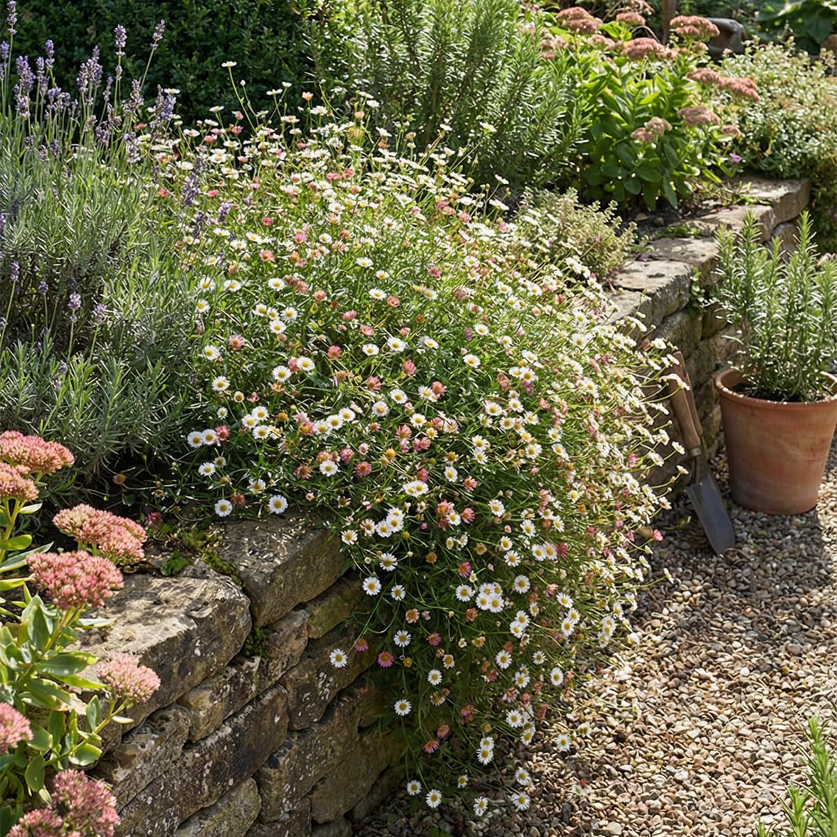 Bloomique - 6er - Set - Erigeron karvinskianus - Mauer - Berufkraut - Reichblühend - Winterhart - Mehrjährig - Höhe 10-20 cm - Topf 9 cm