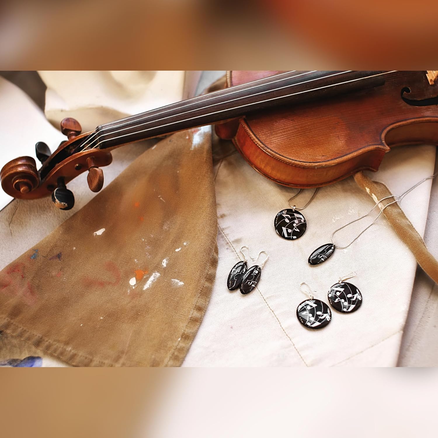Music Notes Dangle Earrings for Women, Musical Statement Jewelry
