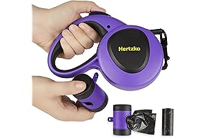 Hertzko® Leash Retractable Dog Leash with Poop Bag Holder