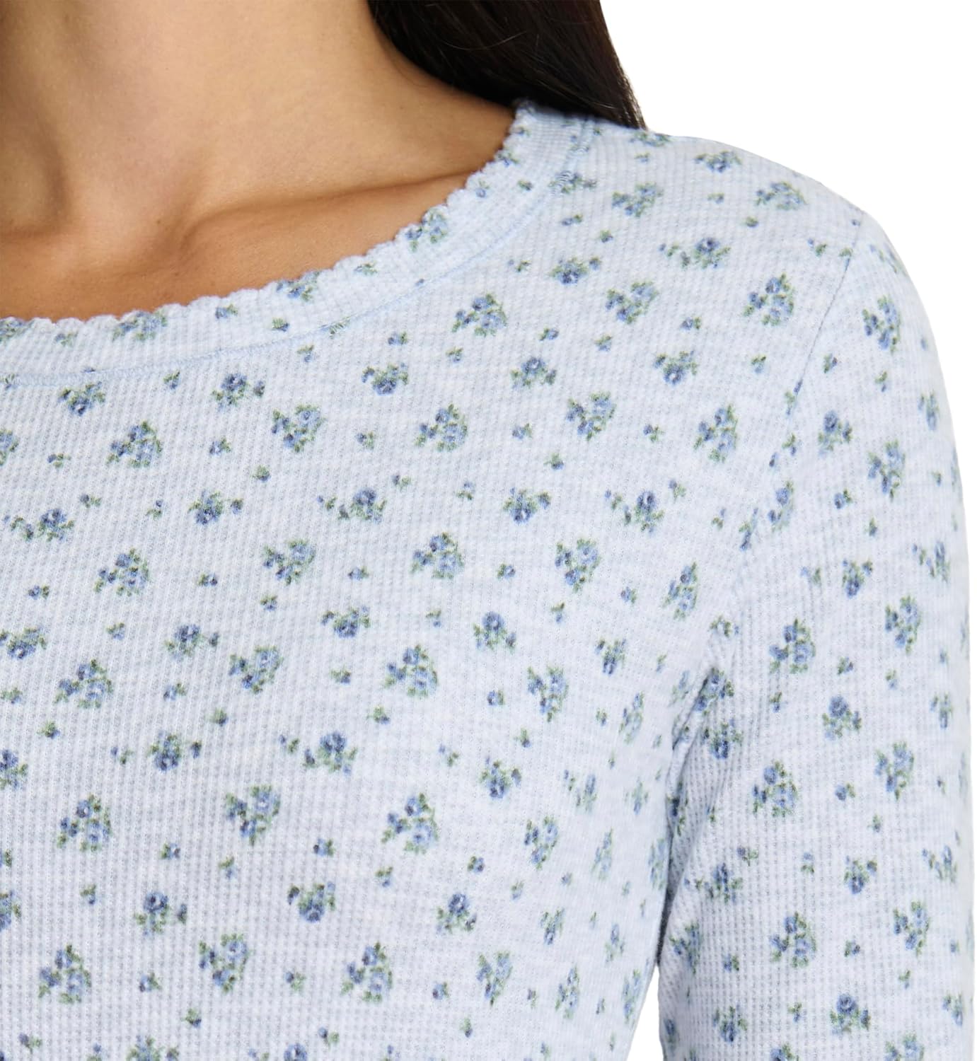 Laura Ashley Women's Thermal Underwear Set- Soft Brushed Waffle Base Layer Long Sleeve Shirt and Legging Set - Image 4