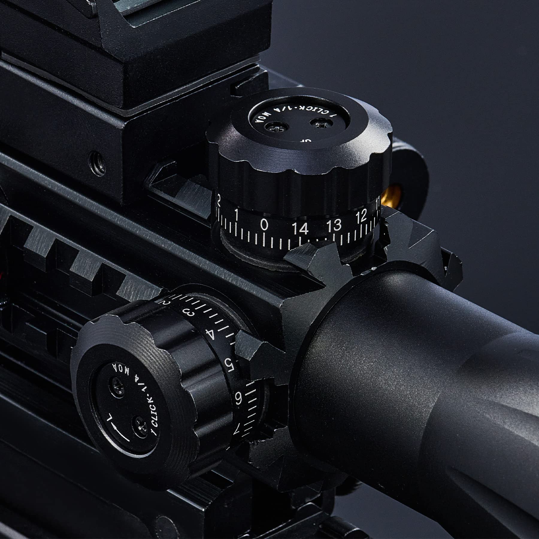 Pinty Rifle Scope 412x50 with 4MOA Red Dot Sight & Green Laser for