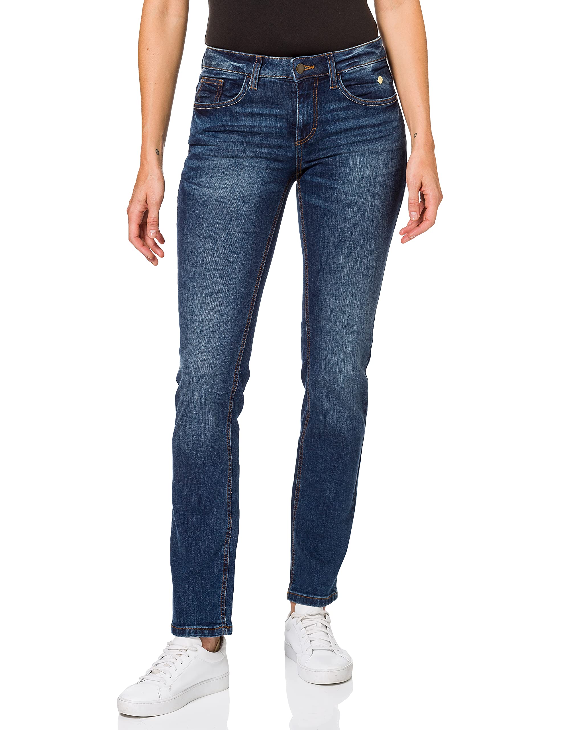 Tom Tailor Women's Alexa Jeans Style Von Hat EIN Gerade Geschnittenes Und Etwas Weiteres Bein Straig