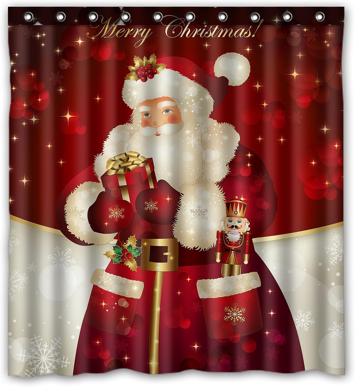 KXMDXA Merry Christ mas Dreamlike the Santa Claus Waterproof Polyester Shower Curtain 60x72 Inch Bathroom Decor