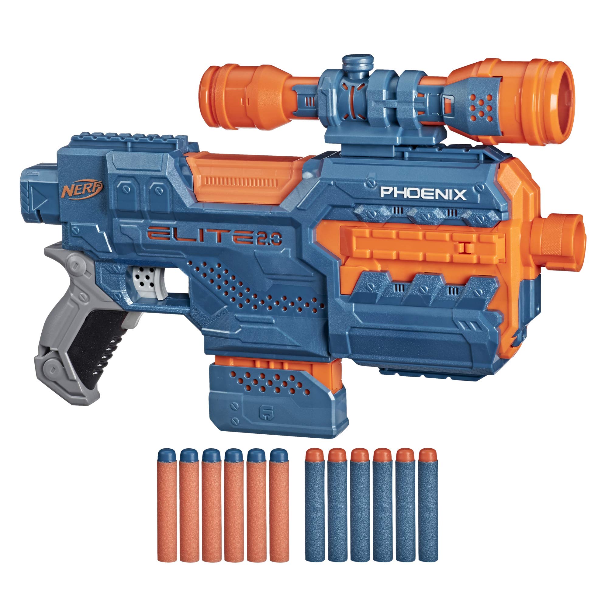 ELITE FORCE エリートフォース 6体セット オマケ付き Lança Dardos Nerf Elite 2.0 Phoenix CS-6, Lançador Motorizado e