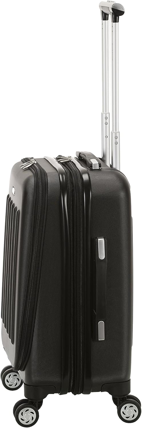 review Rockland Titan Hardside Carry-On Spinner Luggage, Black, 19-Inch