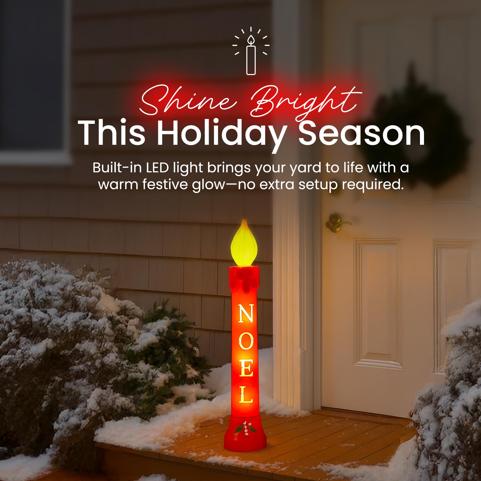 Amazon.co.jp : Union 77330 ライト付きノエルキャンドル コードと