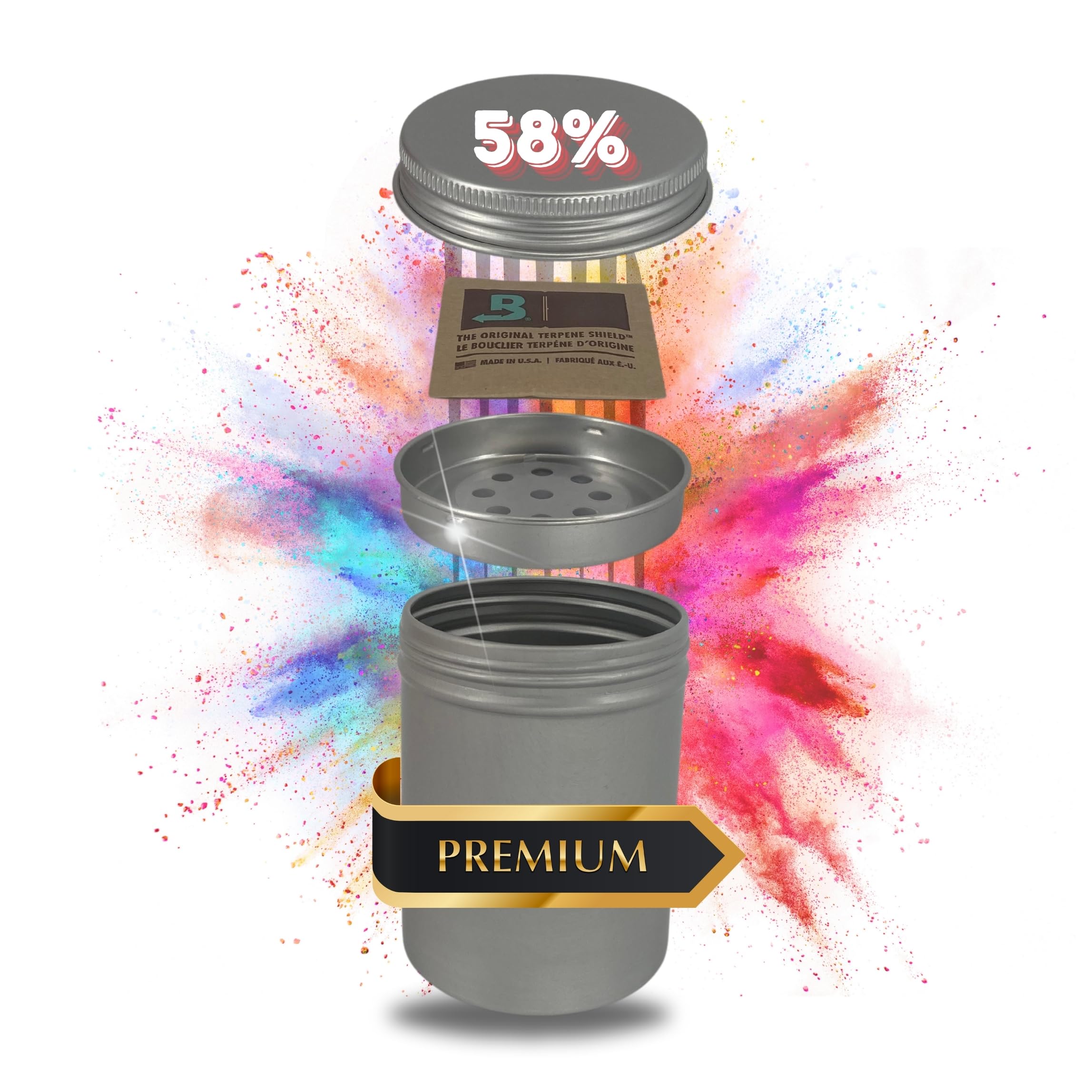 TronicXL 58% Premium Cannabis Aufbewahrung Case Aufbewahrungsdose mit Einsatz 250ml kompatibel mit Boveda + Pack Größe 4 Grow Aufbewahrung Ernte Dose UV SCHUTZ Metall Küche, Haushalt & Wohnen
