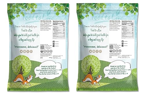 Miniatura 2 de Mezcla orgánica de semillas de chía, lino y cáñamo, 20 libras, una mezcla sin OMG de semillas de chía negra entera, semillas de lino dorado enteras