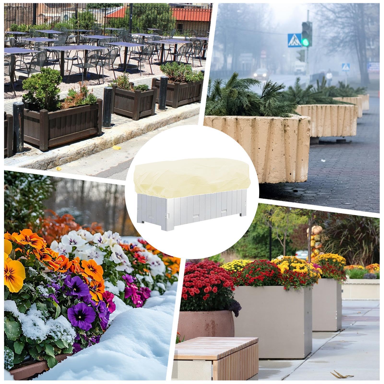 Protecteasy: Protezione per Fiori da Balcone, Antipioggia e antigrandine con Telo Flessibile (PBT 130 Cm, Grigio