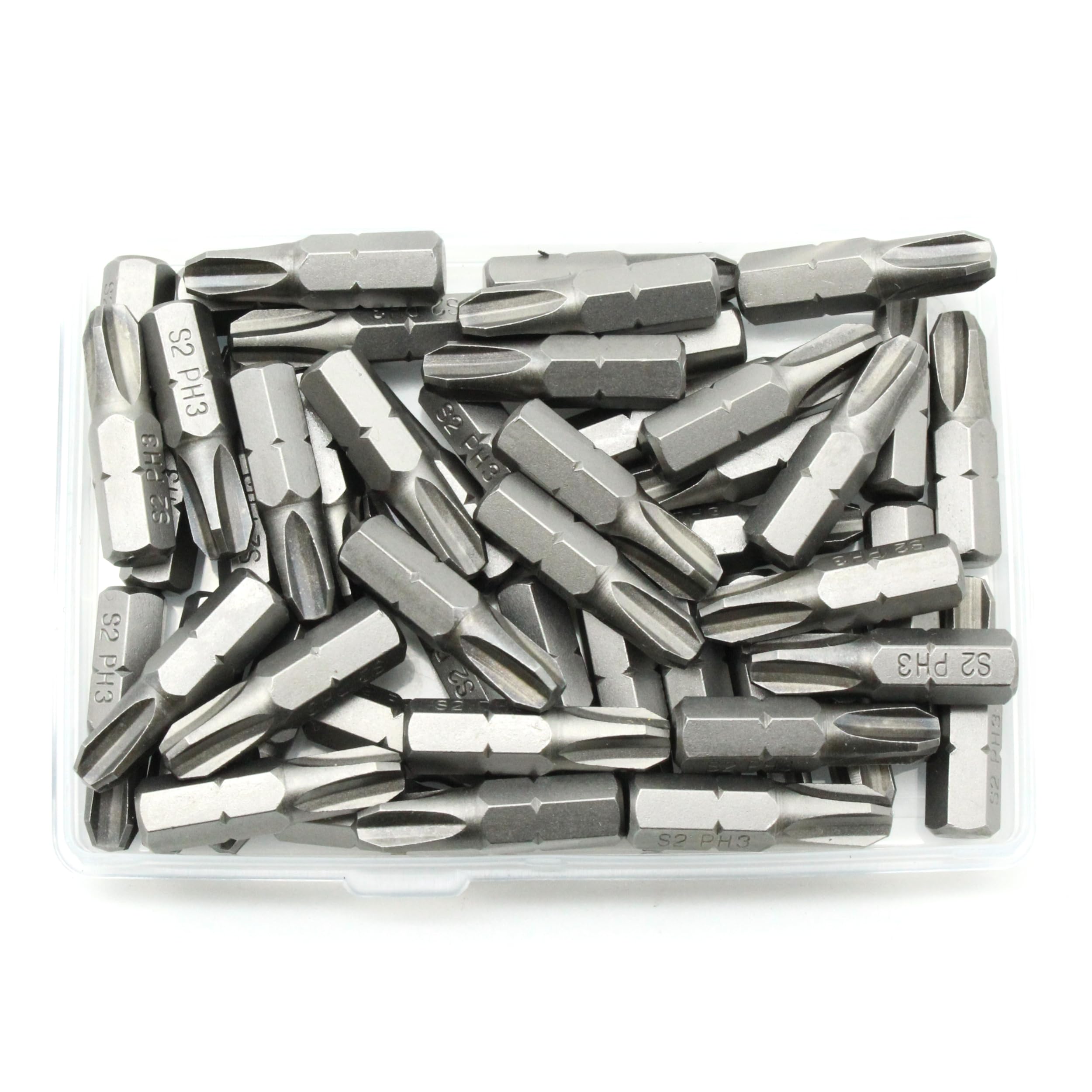 TEMO 50pc PH3 Impact Ready Phillips 1 Inch Screwdriver Insert Bits Hex Shank